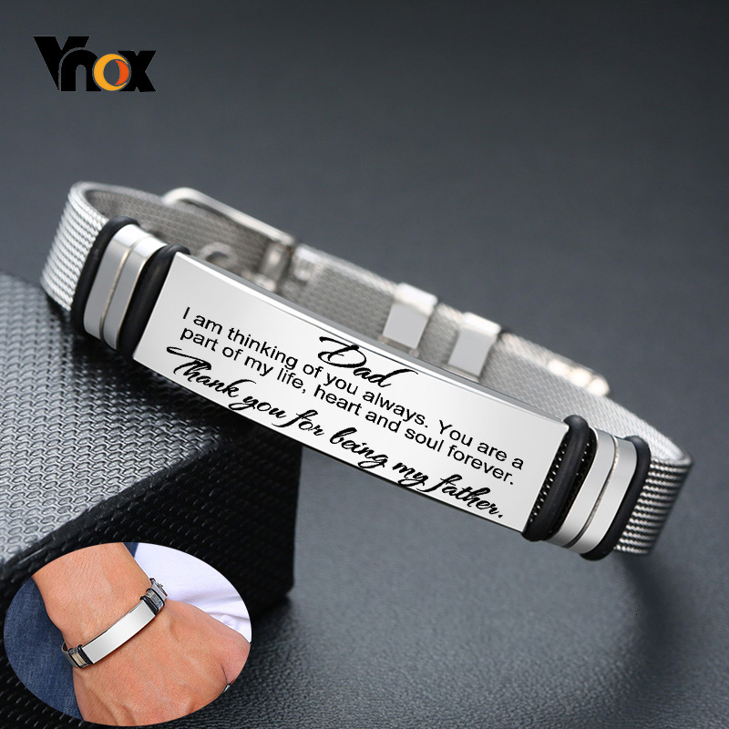 Jewelry Clasp Watches - Vnox Mens in acciaio inossidabile personalizzato