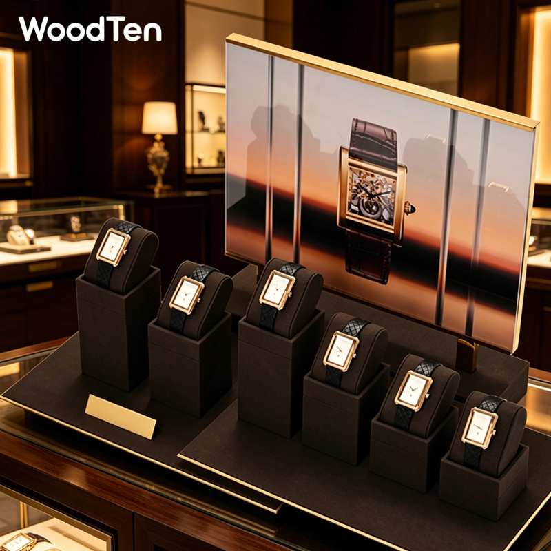 Jewelry Stand Watches - Supporto per orologi in microfibra WoodTen,