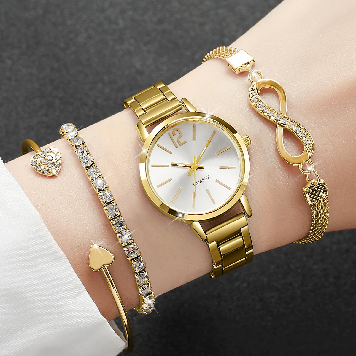 4 pz/set cinturino in lega di  - Jewelry Diamond Watches recensione e prezzo