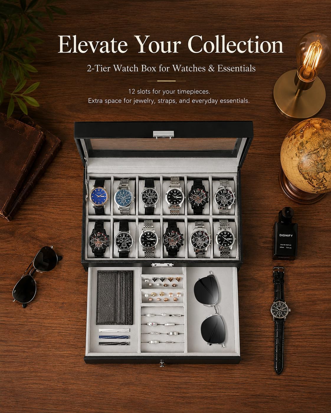 Scatola Porta Orologi da Uomo, - Jewelry Watches & Accessories recensione e prezzo
