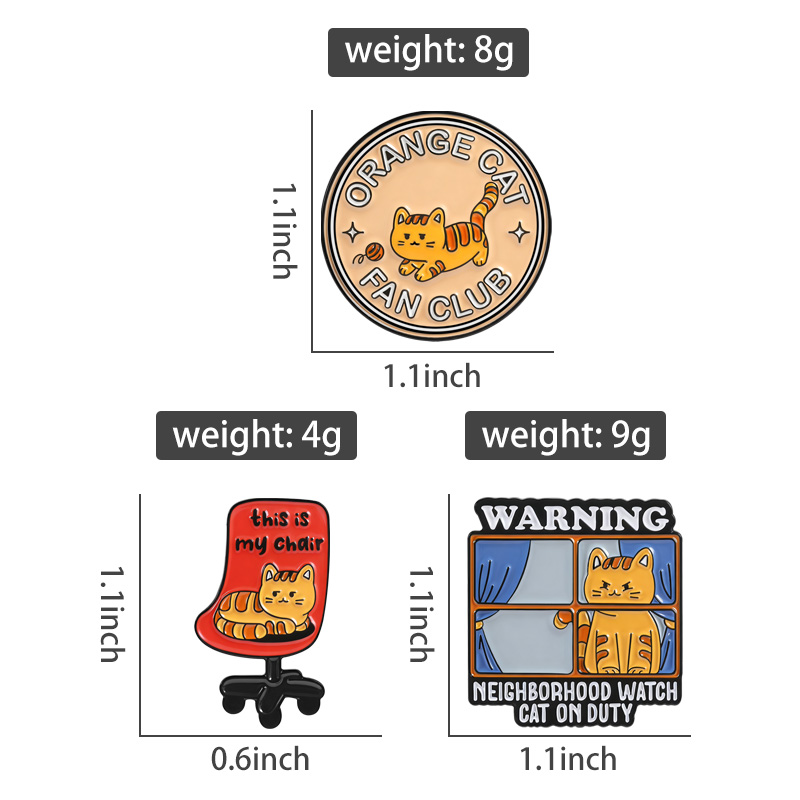 Spille in smalto Orange Cat Fa - Jewelry Watches For Kids recensione e prezzo