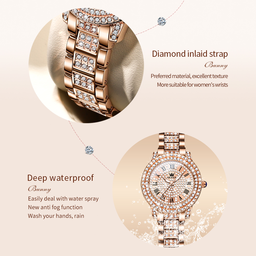 OLEVS 9943 Orologio al quarzo  - Jewelry Diamond Watches recensione e prezzo